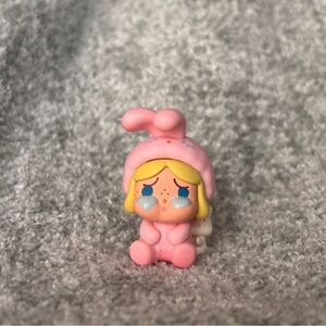 Cry Baby Pink Bunny Pop Bean | Pajama Crossing Series | NOT flocked | POP MART